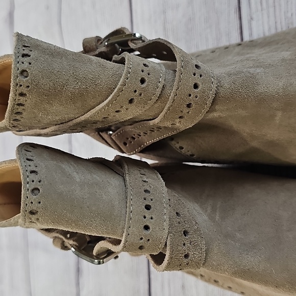 Office Of Angela Scott Sz 38 Ankle Booties, Cream/tan - Picture 5 of 16